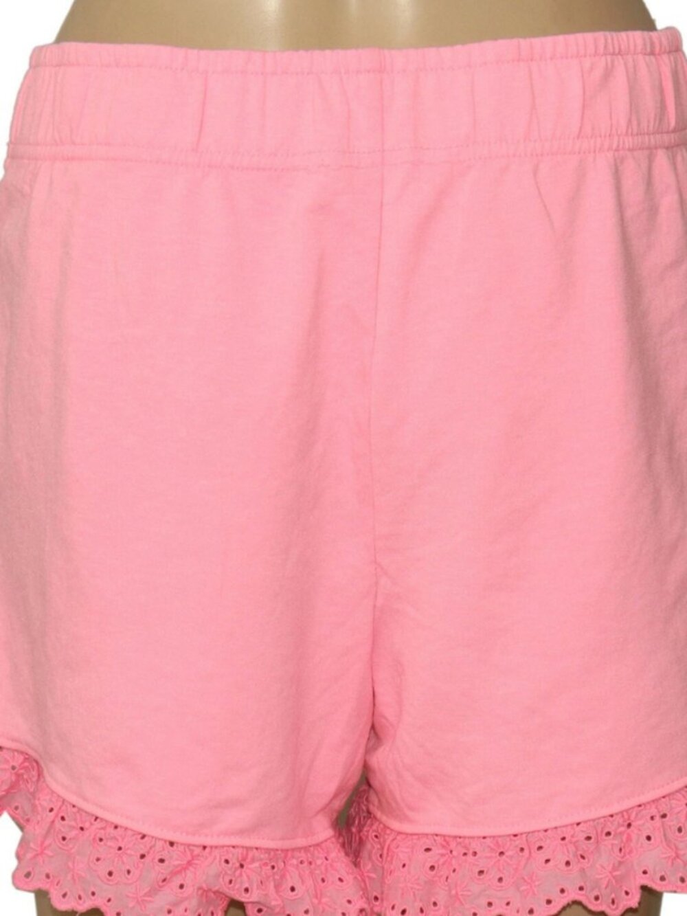 Lilly Pulitzer Kylar Ruffle Knit Shorts Eyelet Embroidered Pocket L - Picture 4 of 5